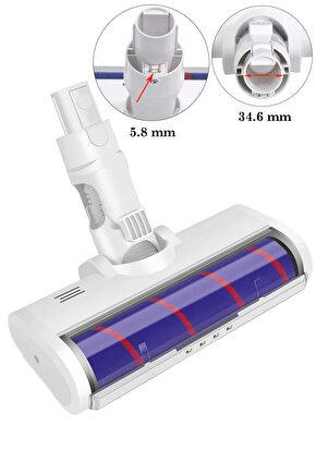 Mi Dream e K10G101CG9 İçin LED Işıklı Islak Kuru Turbo Süpürge Başlığı Elektrikli Fırça Başlık