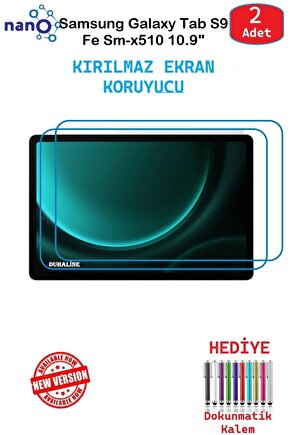 Samsung GalaxyTabS9FE 10.9İçin Nano Ekran Koruyucu 9h Esnek 2 ADET