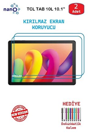 TCL TAB 10L 10.1 İçin Uyumlu Nano Ekran Koruyucu 9h Esnek 2 ADET