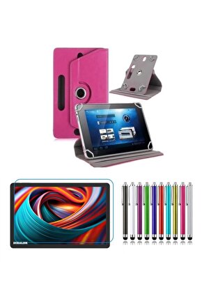 Casper Via S50 11 İçin Standlı Tablet Kılıfı + Kırılmaz Ekran Koruyucu+dokunmatik Kalem