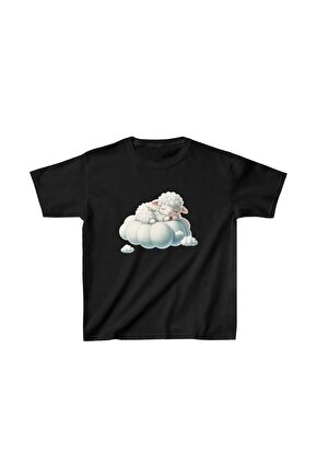 Unisex Çocuk Baskılı T-Shirt - Siyah