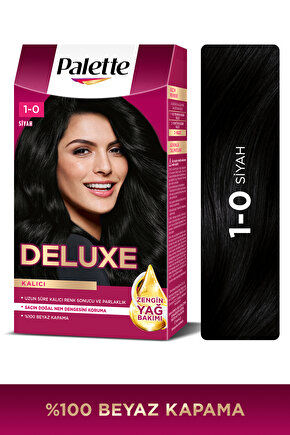 Deluxe 1-0 Siyah Zengin Yağ Bakımı Kit Saç Boyası Bakım Maskesi