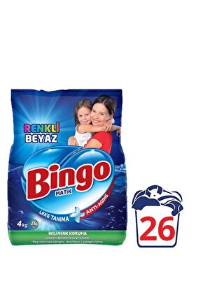 Matik Toz Çamaşır Deterjanı Renkli & Beyaz 26 Yıkama (4 KG)