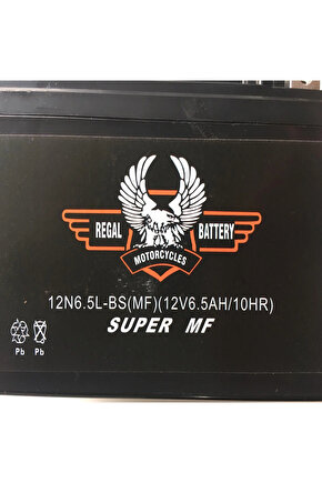 Akü 12n6,5l-bs(mf) 12v 6,5 Ah Motosiklet