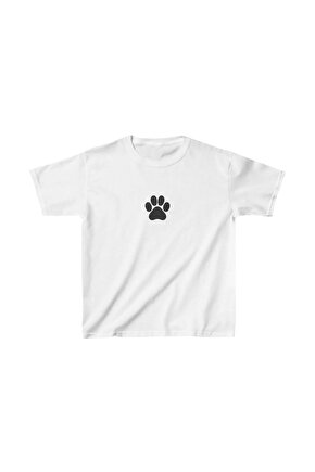 Unisex Çocuk Baskılı T-Shirt - Beyaz