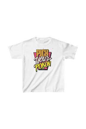 Unisex Çocuk Baskılı T-Shirt - Beyaz