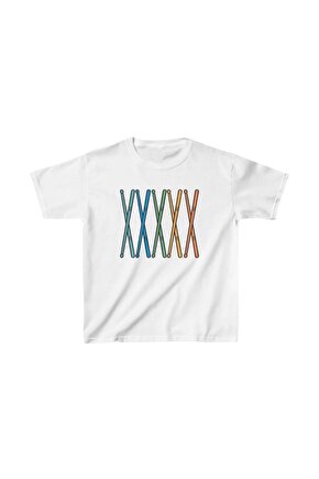 Unisex Çocuk Baskılı T-Shirt - Beyaz