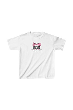 Unisex Çocuk Baskılı T-Shirt - Beyaz