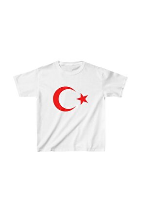 Çocuk Unisex Baskılı T-Shirt - Beyaz