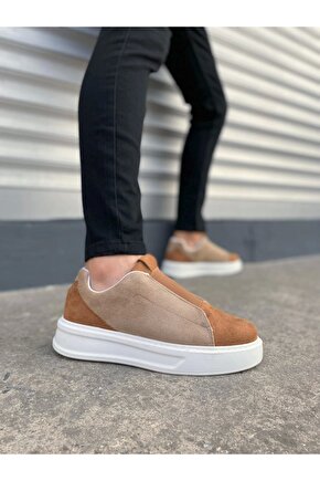 JY007 Alba Bağcıksız Süet Erkek Günlük Sneaker Ayakkabı SBT TabaVizon