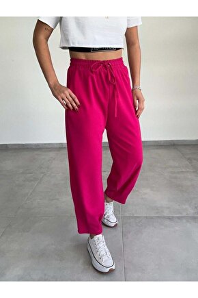 Kadın Dalgıç Krep Full Likralı Paçası Pens Detay Pantolon