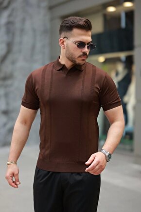 Gökyüzü Moda Erkek Hemşire Yaka Kısa Kollu Tişört