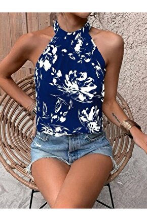 Kadın çiçek Desen Mikro Kumaş Bluz