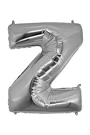 Z Harf Silver Folyo Balon Harfli Helyum Balon 100 Cm Dev Boy