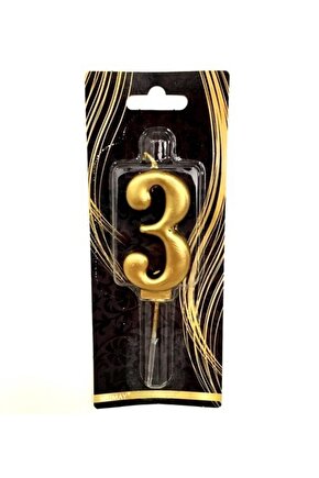 3 Rakam Gold Altın Mum