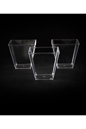Kristal Plastik Akrilik Prizma Kübik Kase 120cc 24 Adet - Kapaksız