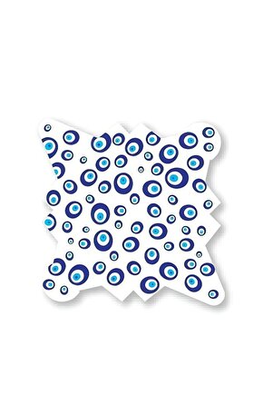 Nazar Boncuklu Lokum Kutusu 50 Li Parti Doğum Günü Yeni Doğan Odası Dağıtmalık Lokumluk Karton Kutu