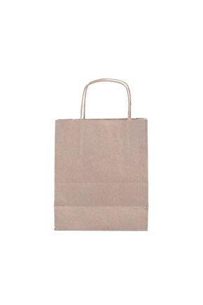 Büküm Saplı Kraft Kağıt Çanta 25li 20x10x22