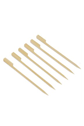 Yassı Çöp Şiş - Golf Tipi Çöp Şiş 20 Cm 100 Adet