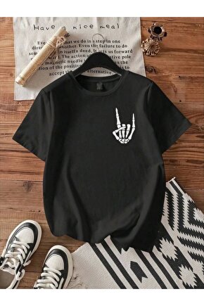 Erkek Baskılı Oversize T-shirt - Siyah