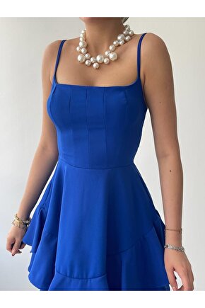Gökyüzü Moda Common İp Askılı Elbise