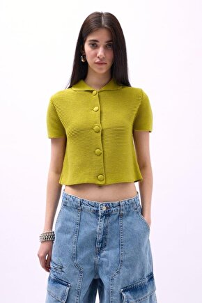 Bebe Yaka Düğmeli Bluz