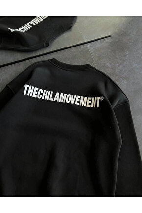 MDB Kışlık Bisiklet Yaka Oversize Baskılı weathirt iyah