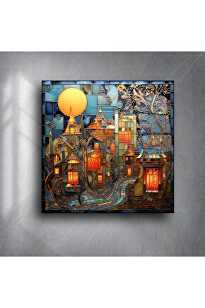 Renkli Vitray Sanat Eseri Tablo