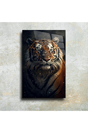 Kaplan Görseli Cam Tablo Duvar Dekoru 3