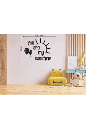 120*80 Cm You Are My Sunshine Ahşap Duvar Yazısı