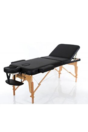 Restpro Vip 3 Siyah Renk Katlanabilir Ahşap Masaj Masası (AVRUPADAN İTHAL) 3 parçalı