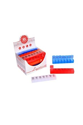 Haftalık Ilaç Hap-saklama Kutusu 12 Adet 7 Bölmeli 12 Adet