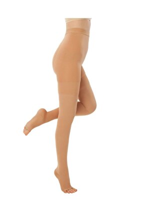 Kadın Bej Açık Burun Orta Basınç Külotlu Çorabı