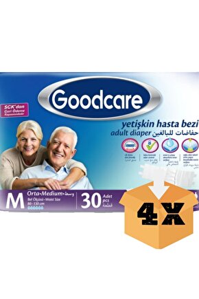 Goodcare Belbantlı Hasta Bezi Medium M 30lu 4 Adet
