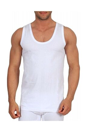 Beyaz Klasik Erkek Atlet 6lı