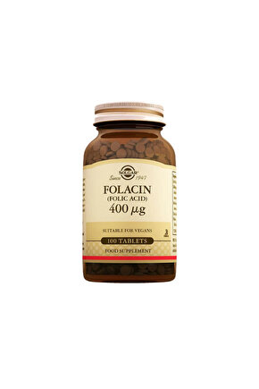 Folic Acid 400 mg 100 Tablet