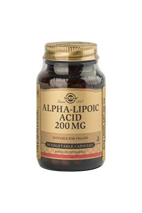 Alpha Lipoic Acid 200 mg 50 Kapsül