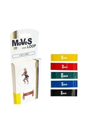 Kas Germe Güçlendirme Egzersiz Pilates Bandı Set 5 AdetBand 7x5cmx 30,5cm Loop