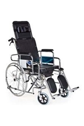 KY608GC Sırtı Yatar Ayak Kalkar Tuvalet Özellikli Tekerlekli Sandalye