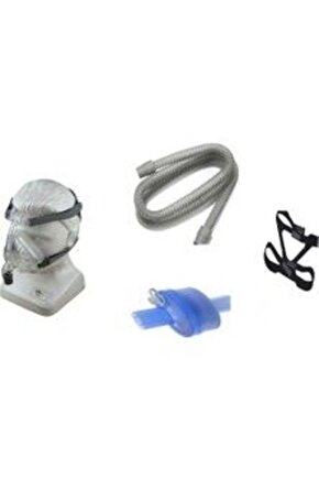 Full Set Cpap bpap Maskefull Face Maske ağız Burun Maske Hortum Filtre ve Bağcık