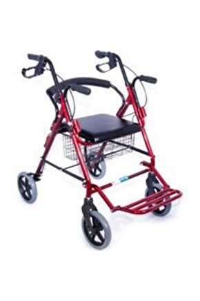 DM9146 Ayak Pedallı Alüminyum Rolatör(Tekerlekli Sandalye Gibi Kullanma Imkanı)