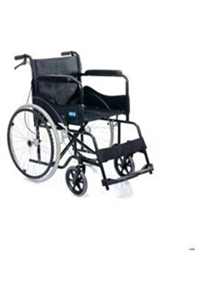 COMFORT PLUS Siyah Kumaş Standart Transfer Refakatçı Frenli Tekerlekli Sandalye