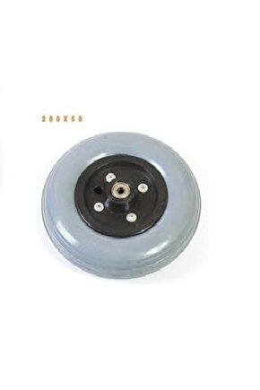 Yedek Teker Tekerlekli Sandalye 200x50 Silikon Dolgu Ön Teker 1 Adet