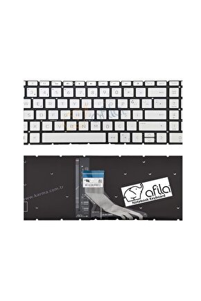 HP 255 G9 (6Q8N3ESWH14) uyumlu Notebook Klavyesi, Laptop Tuş Takımı (Silver TR) ışıklı
