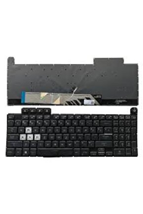 Asus TUF Dash F15 FX516PM-GA107 uyumlu Notebook Klavyesi (Beyaz TR) RGB ışıklı