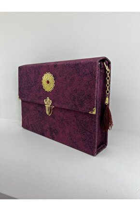 KOPYA - Hatim Cüzü Hatim Seti 30 Cüzü Rahle Boy 20x28 Bordo Kadife Kuranı Kerim Mevlit Hediyeliği