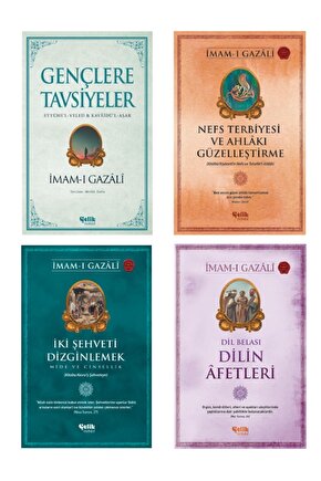 Imam Gazali Seti Nefs Terbiyesi-dilin Afetleri-gençlere Tavsiyeler-iki Şehveti Dizginlemek 4lü Set