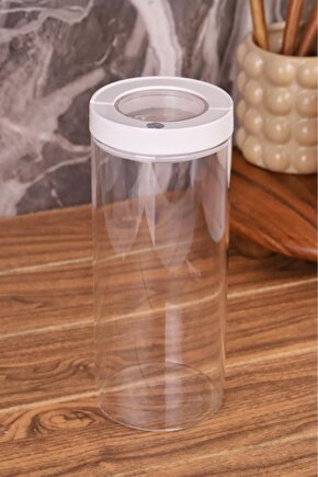 Lengo 2000 ml Mühürlü Vakumlu Borosilikat Cam Erzak Saklama Kavanozu