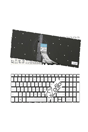 Hp 15-dy3000, 15-dy3008ca, 15-dy3009ca Uyumlu Notebook Klavyesi (Silver, Gri TR) ışıklı