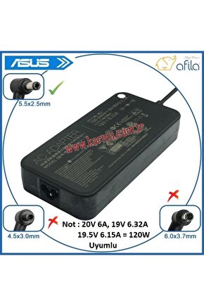 Asus Strix GL502VS-GZ303T, GL502VS-GZ363T Notebook Adaptörü, Şarj Aleti Cihazı 120W